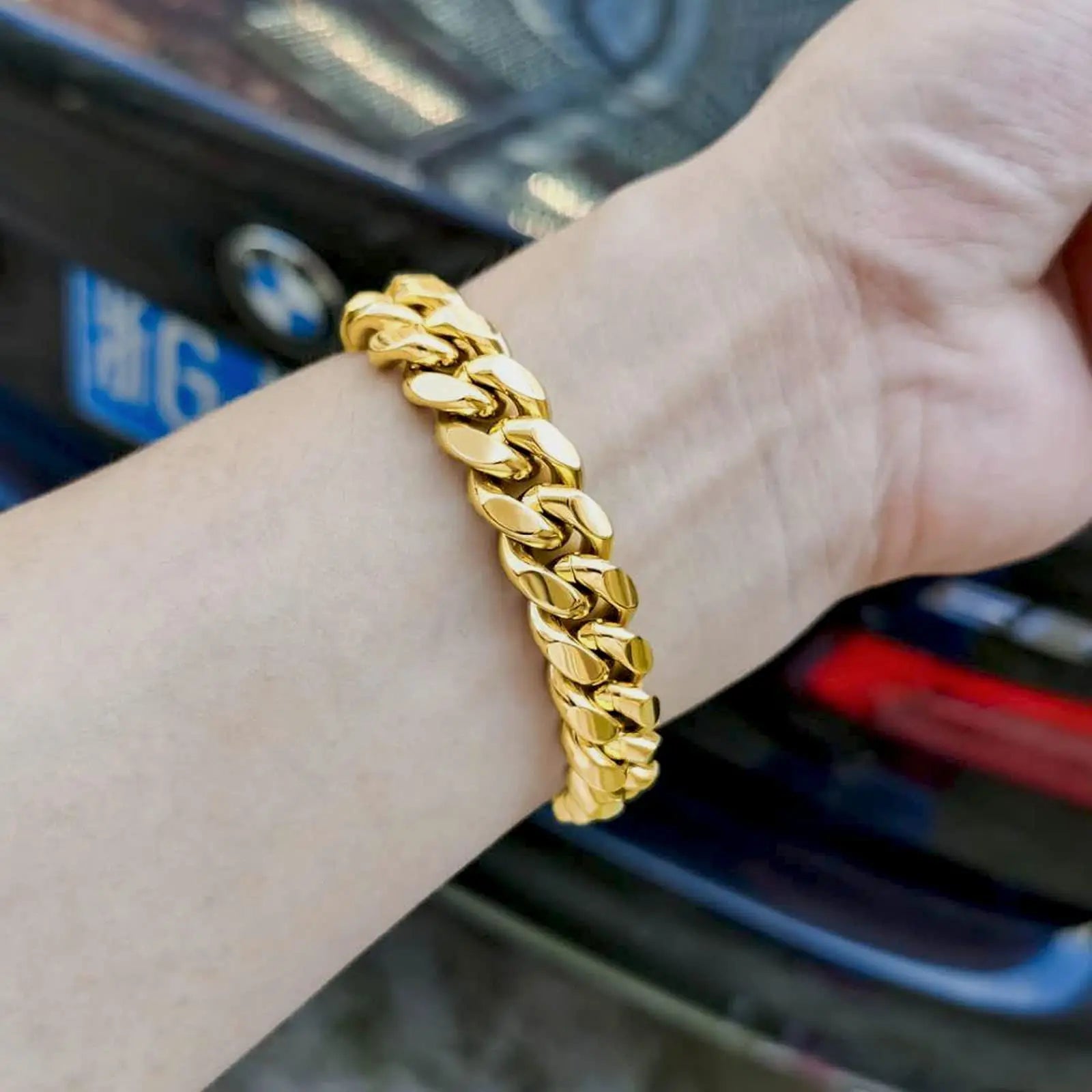 Miami Gold Curb Cuban Bracelet
