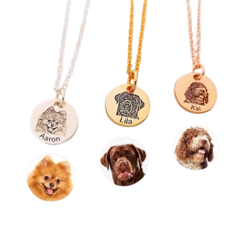 Custom Round Pet Photo Necklace