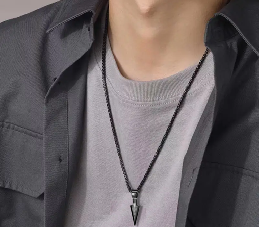 Men's Triangle Necklace Luxury Rustic 3D Model