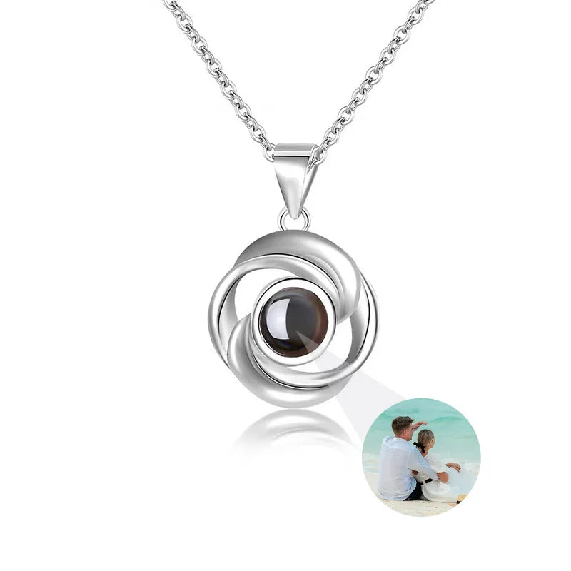 Customized Infinity Circle Photo Necklace