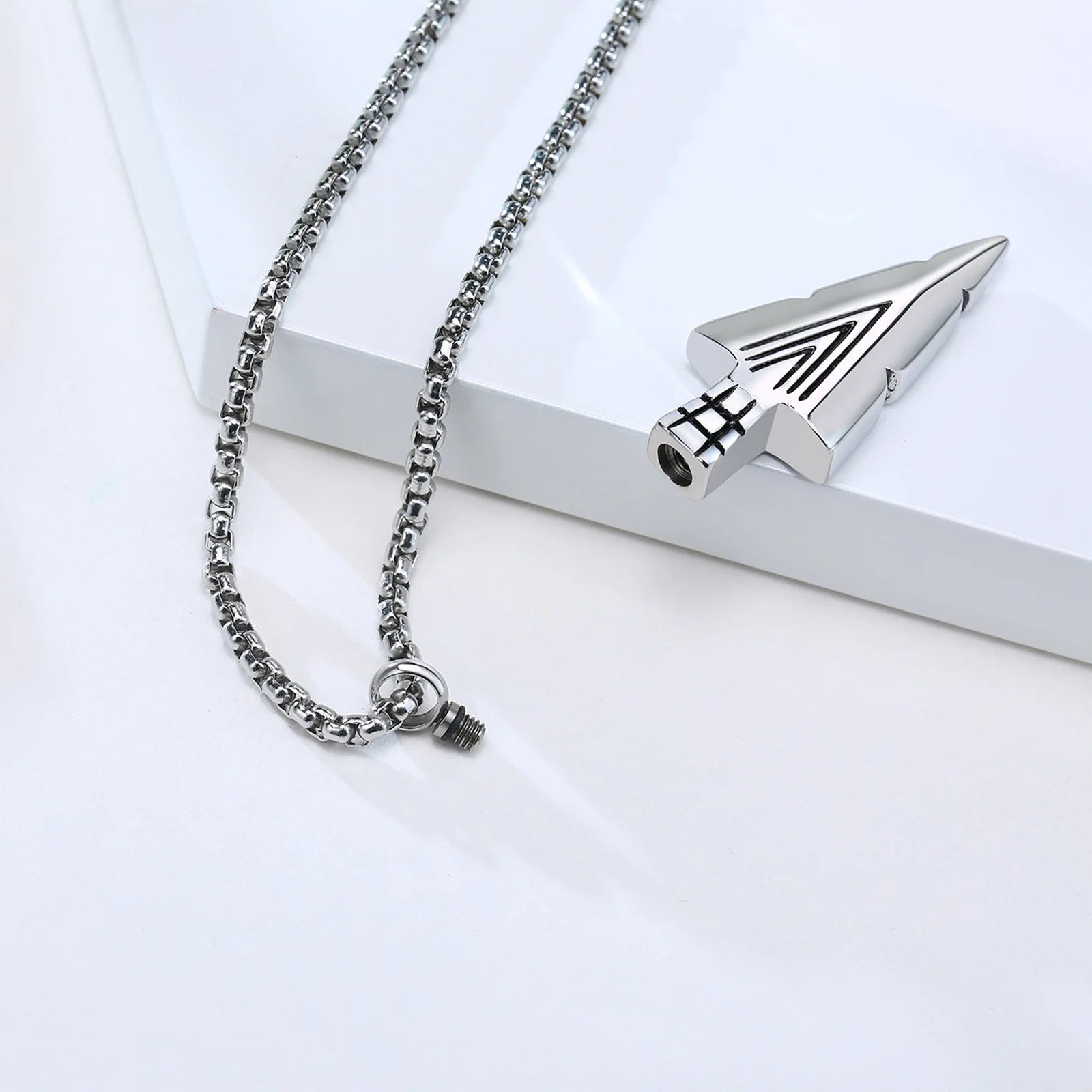 Pendant Necklace Urn For Ashes Pet Triangle Keepsake