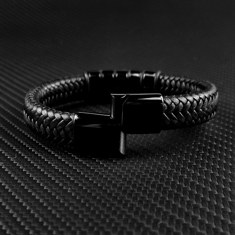 Pulseira De Couro Masculina Com Até 5 Nomes Personalizados - HAS SHOP