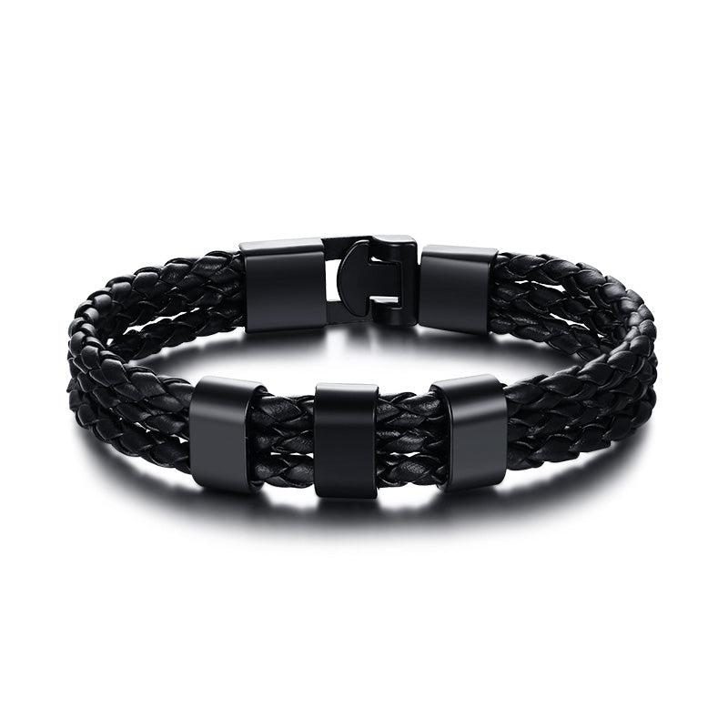 Pulseira De Couro Masculino Com Nomes Personalizados - HAS SHOP