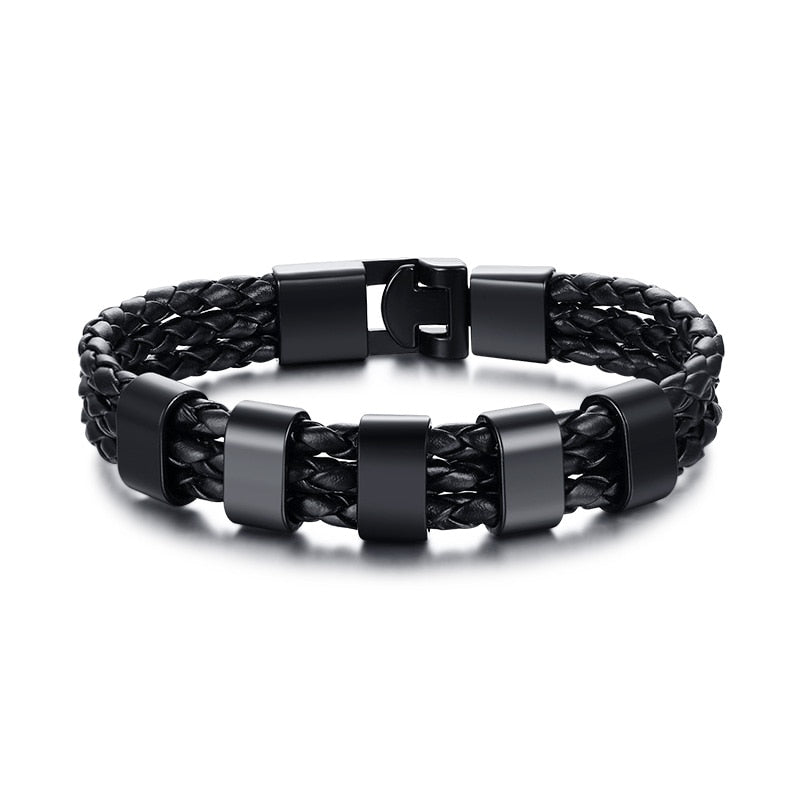 Pulseira De Couro Masculino Com Nomes Personalizados - HAS SHOP