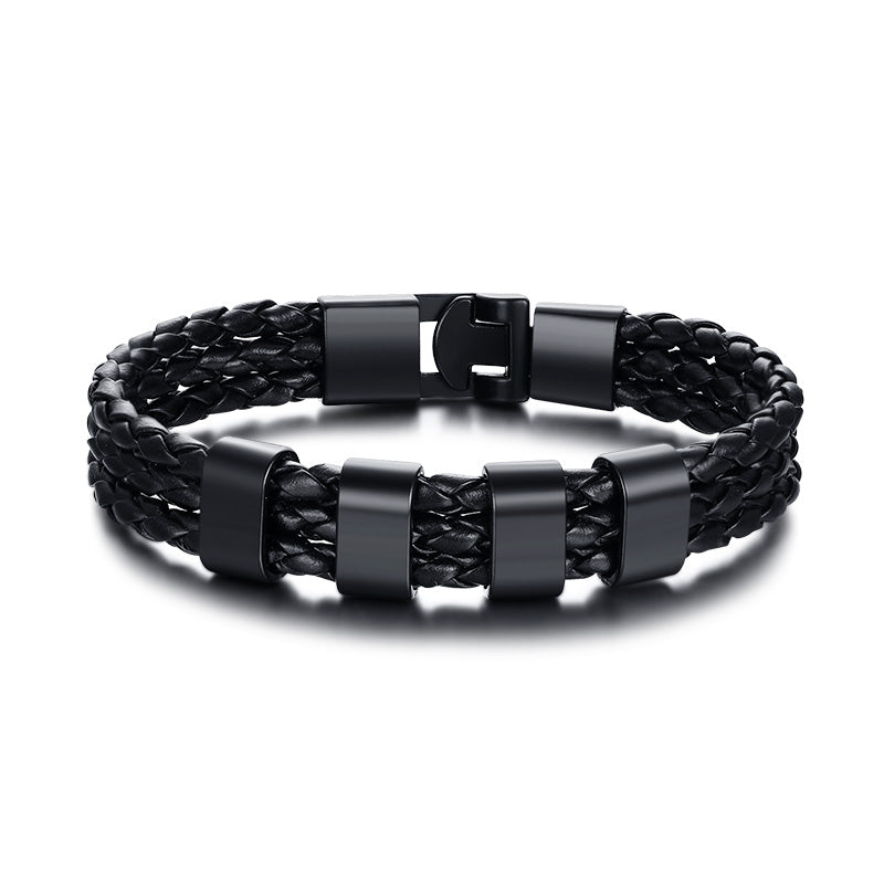 Pulseira De Couro Masculino Com Nomes Personalizados - HAS SHOP