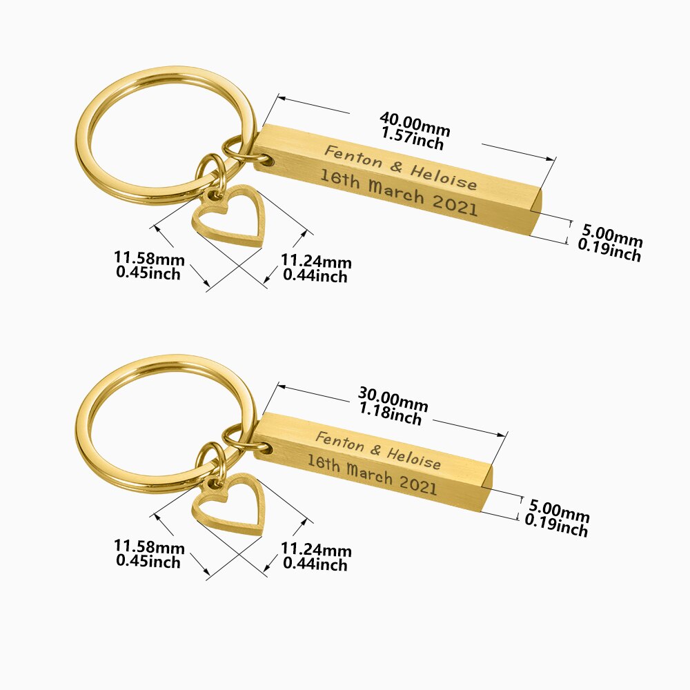 Chaveiro Amor Data Nome De Namoro Casamento Personalizado - HAS SHOP