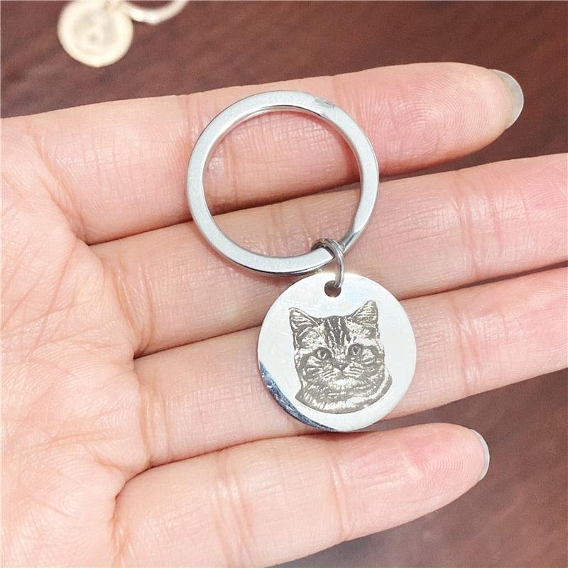 Chaveiro Com A Foto Do Seu Pet Personalizado Redondo Lembrança - HAS SHOP