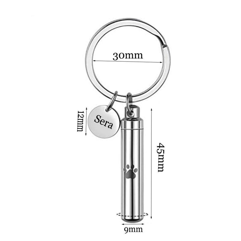 Chaveiro Urna Para Cinzas Pet Personalizado Cilindro ou Ossinho - HAS SHOP