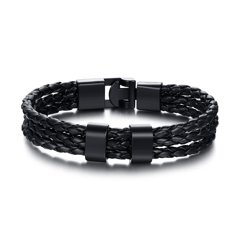 Pulseira De Couro Masculino Com Nomes Personalizados - HAS SHOP