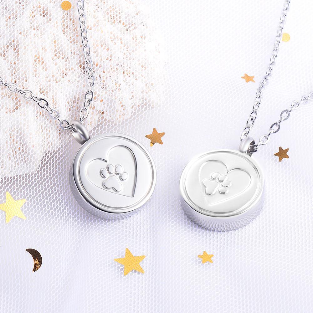 Colar Pingente Urna Para Cinzas Nome Pet Personalizado Redondo 3D - HAS SHOP