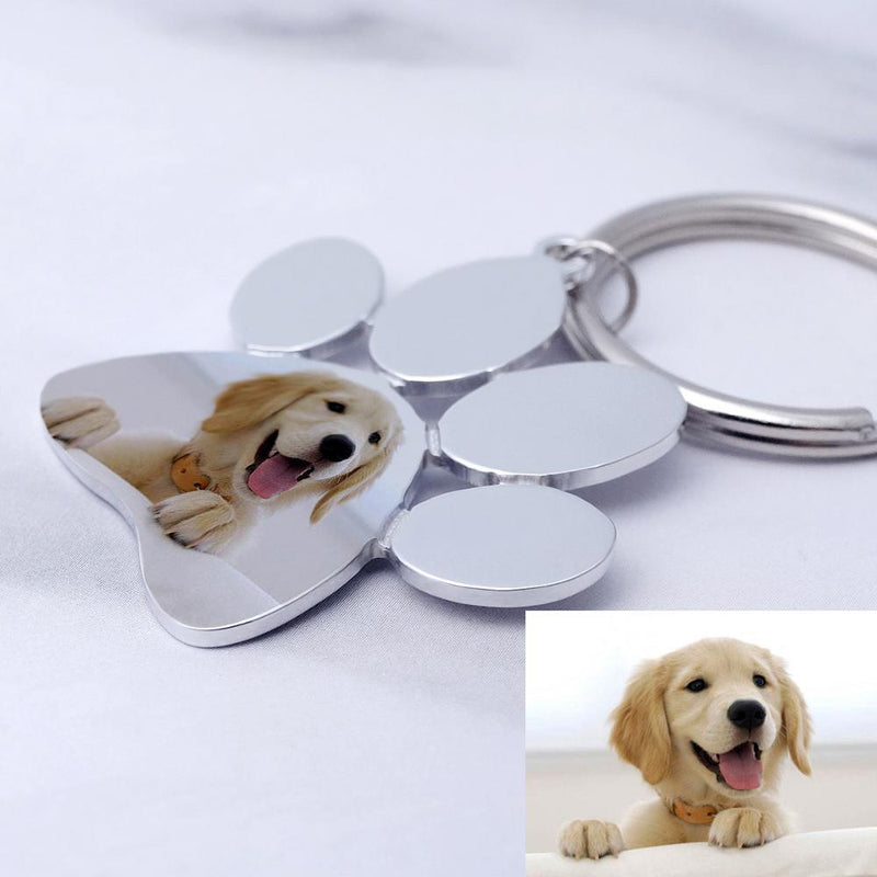 Chaveiro Com A Foto Do Seu Pet Personalizado Patinha Lembrança - HAS SHOP