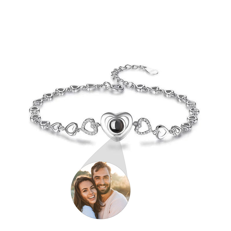 Pulseira Com Foto De Quem Você Ama Personalizado Coração - HAS SHOP